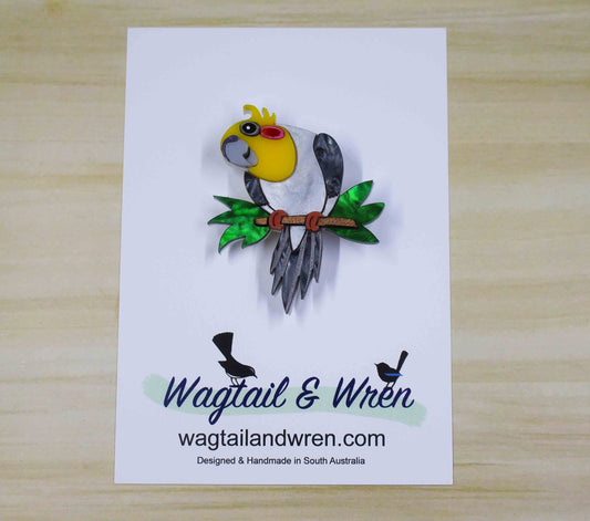 Cocky Cockatiel Brooch