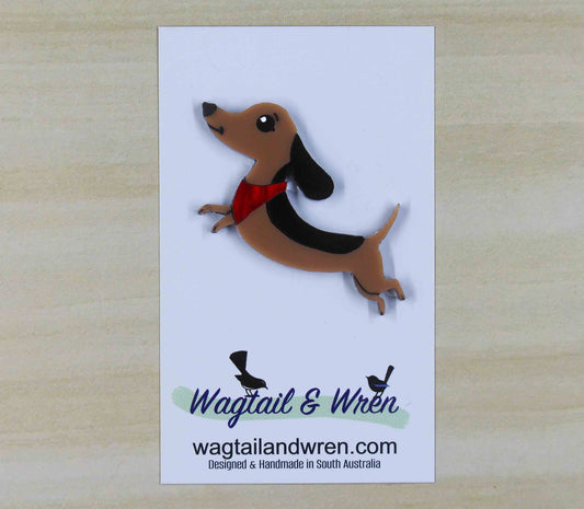 Sausage Dog Brooch
