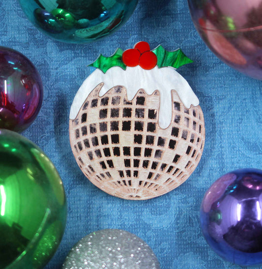 Merry Disco Christmas Brooch