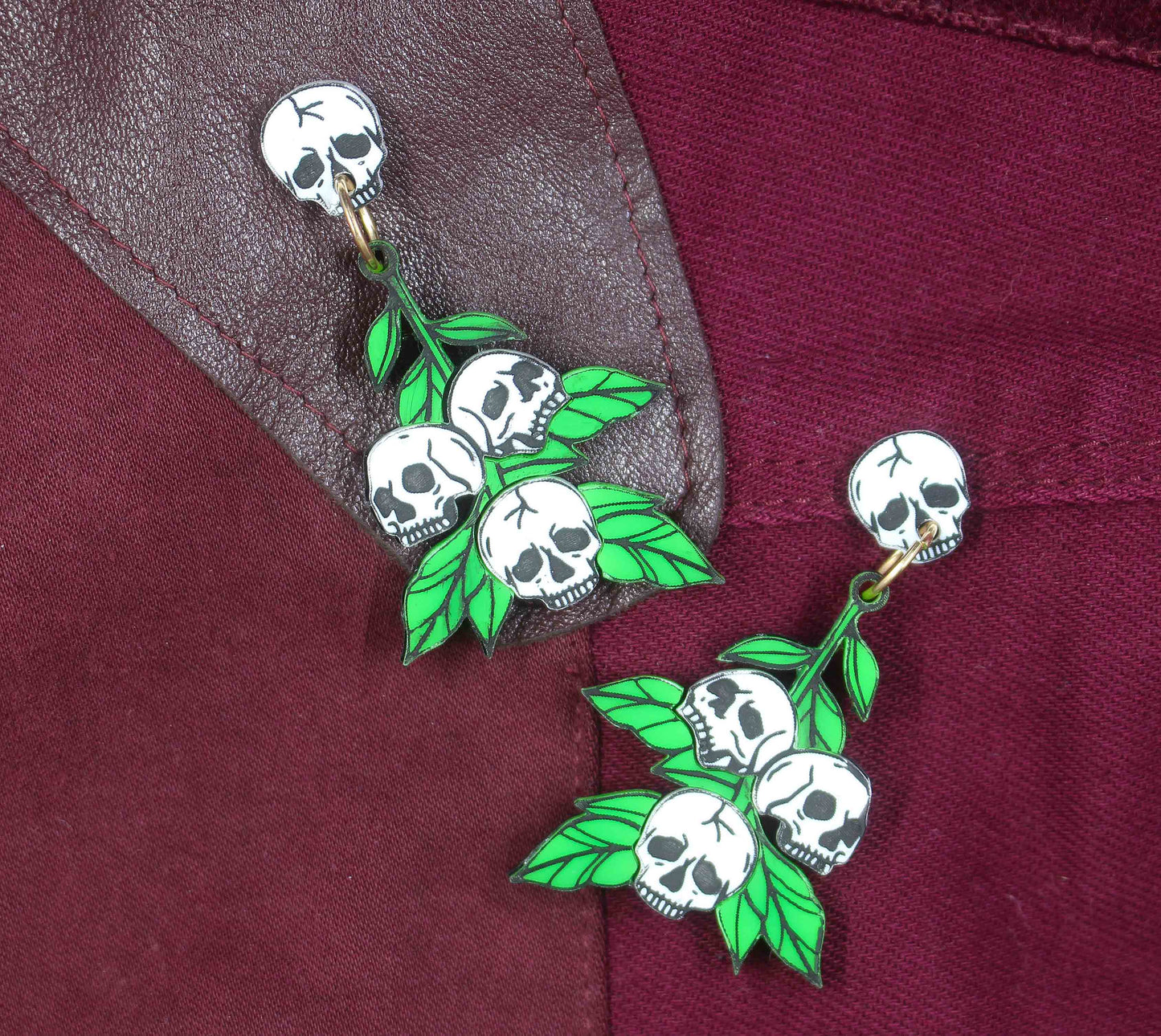 Skull Blossum Earrings