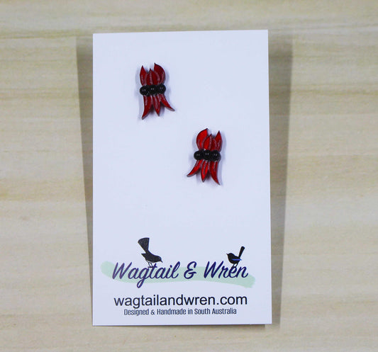 Sturt Desert Pea Stud Earrings