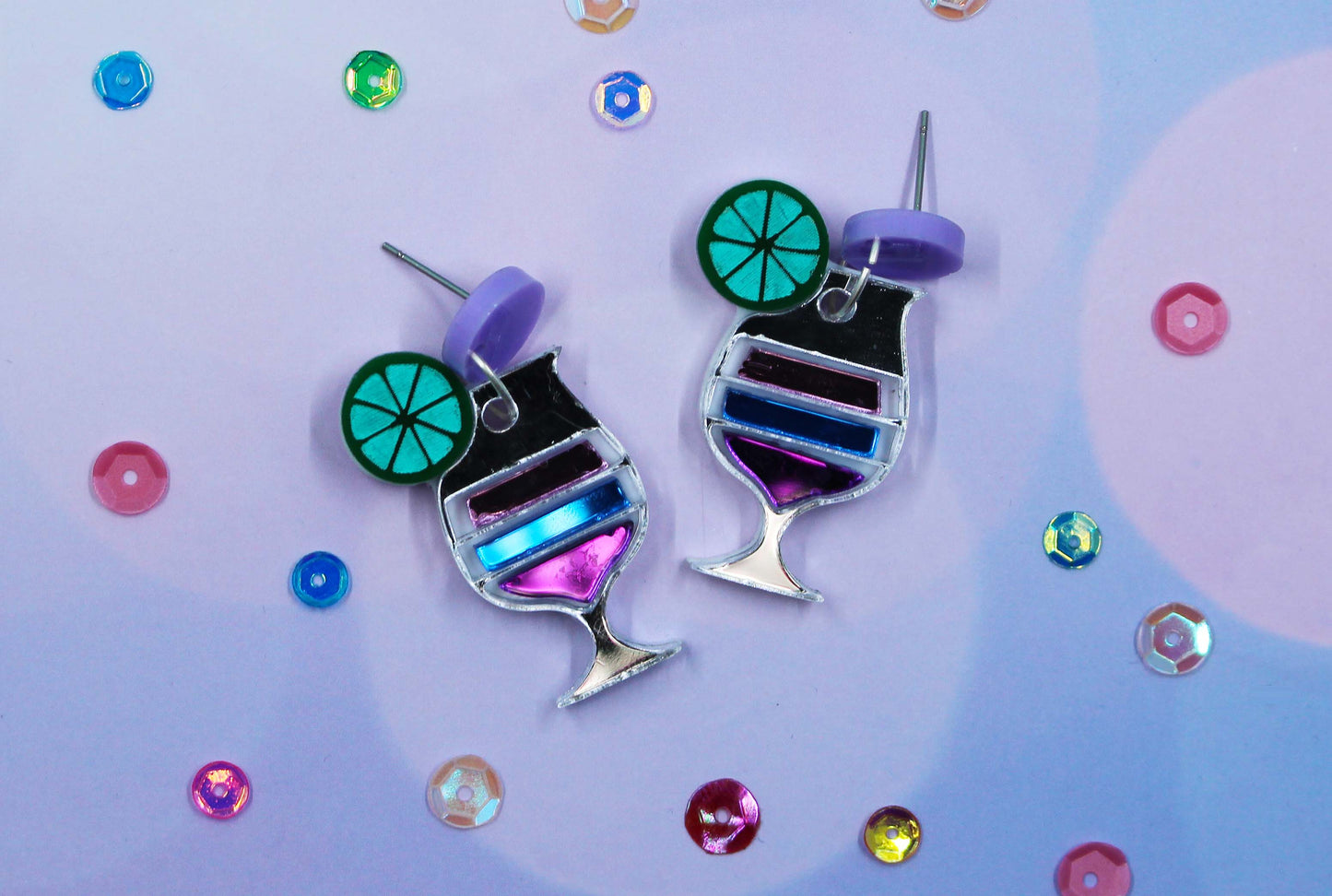 Sunset Cocktail Dangle Earrings