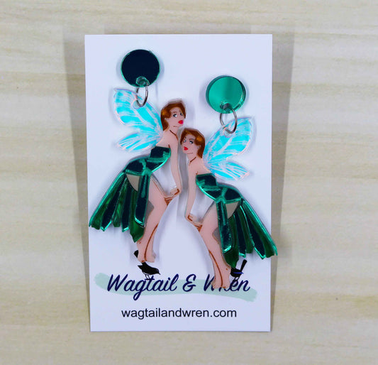 Green Fairy Earrings