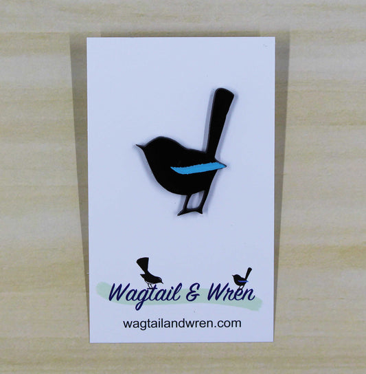 Blue Wren Mini Lapel Pin