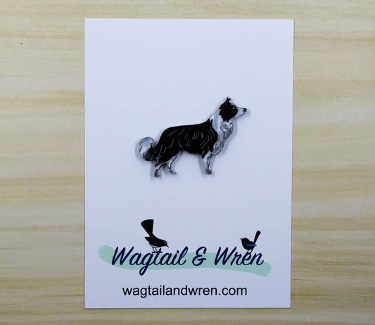 Shadow The Border Collie Mini Brooch