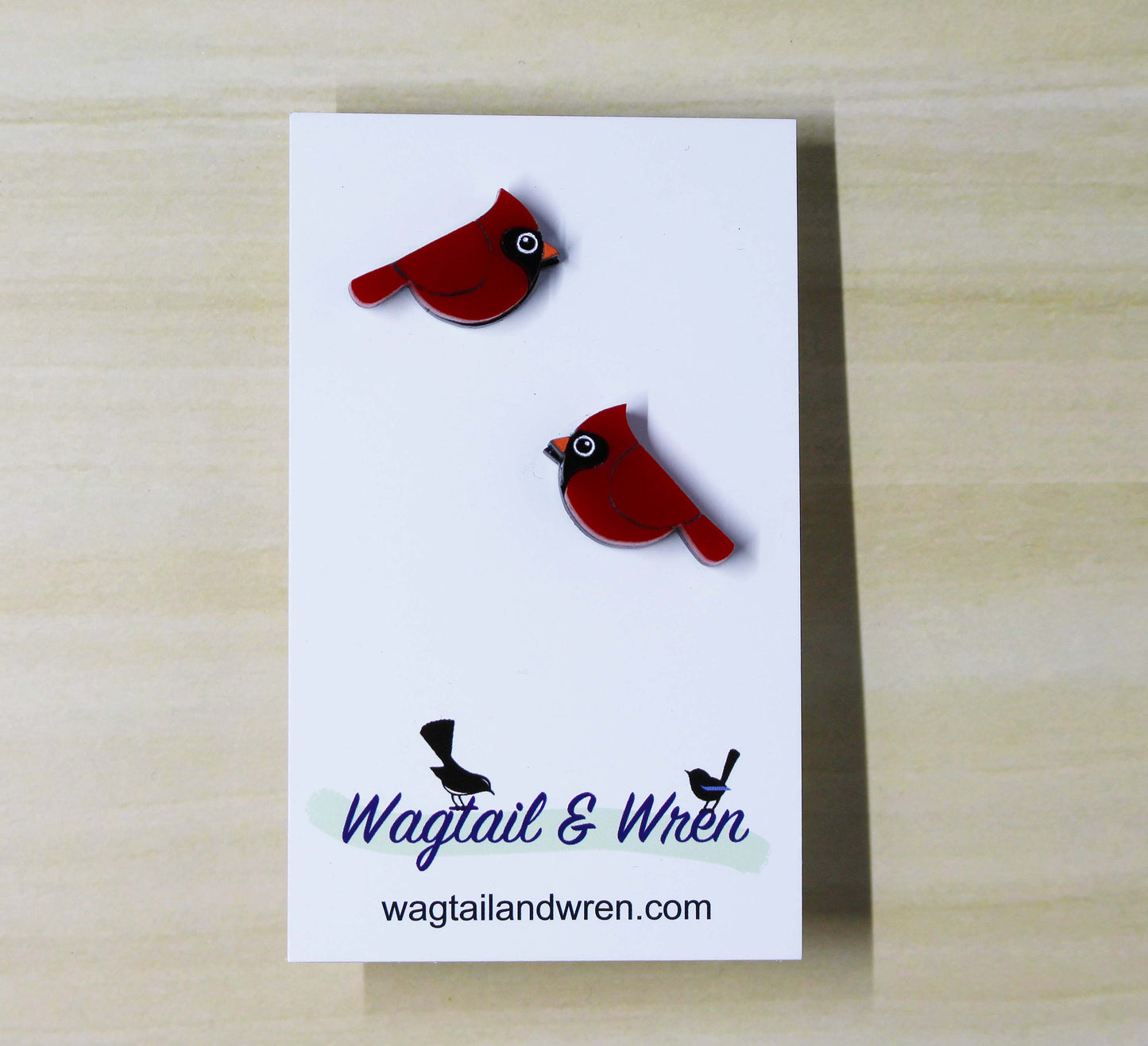 Cardinal Stud Earrings