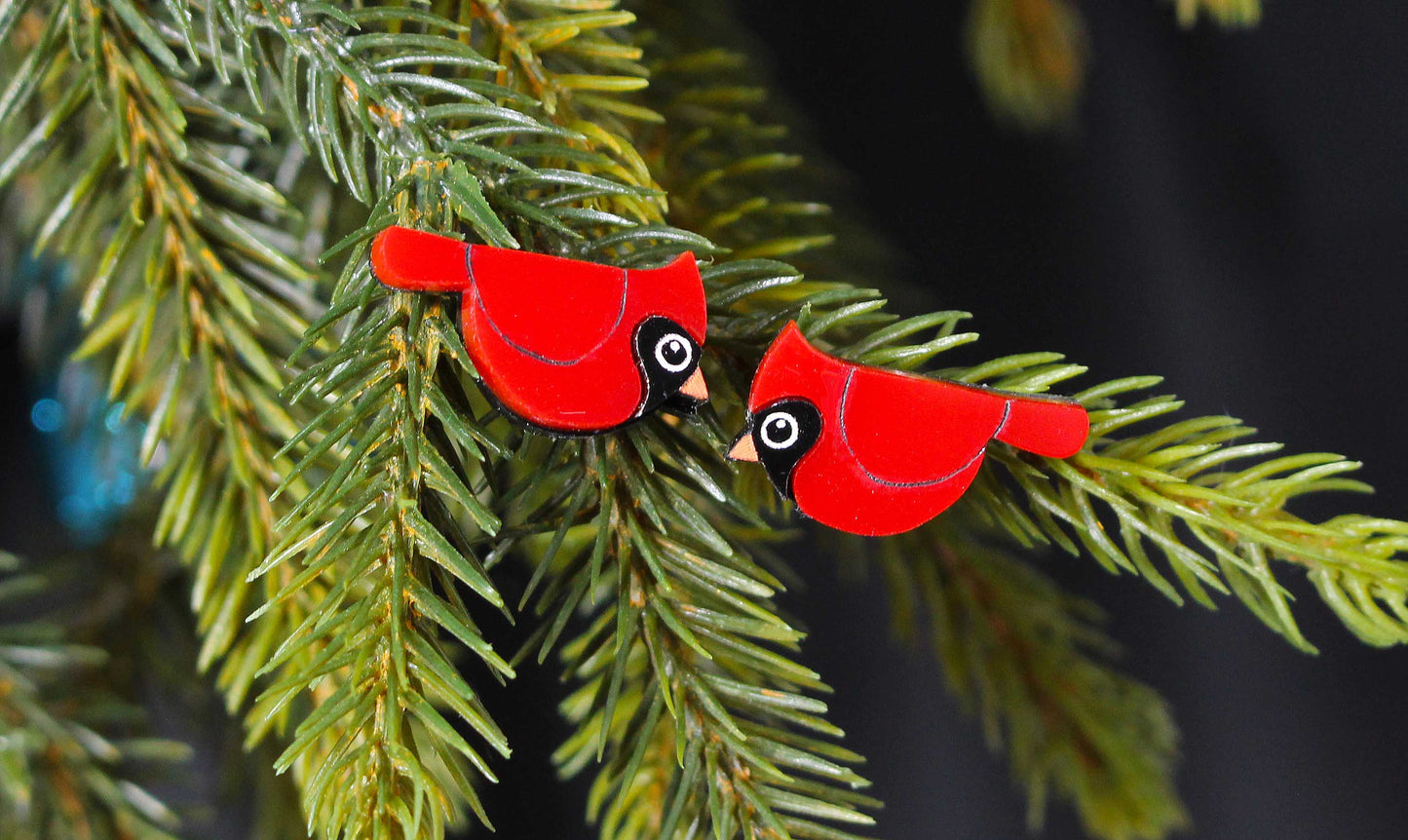 Cardinal Stud Earrings