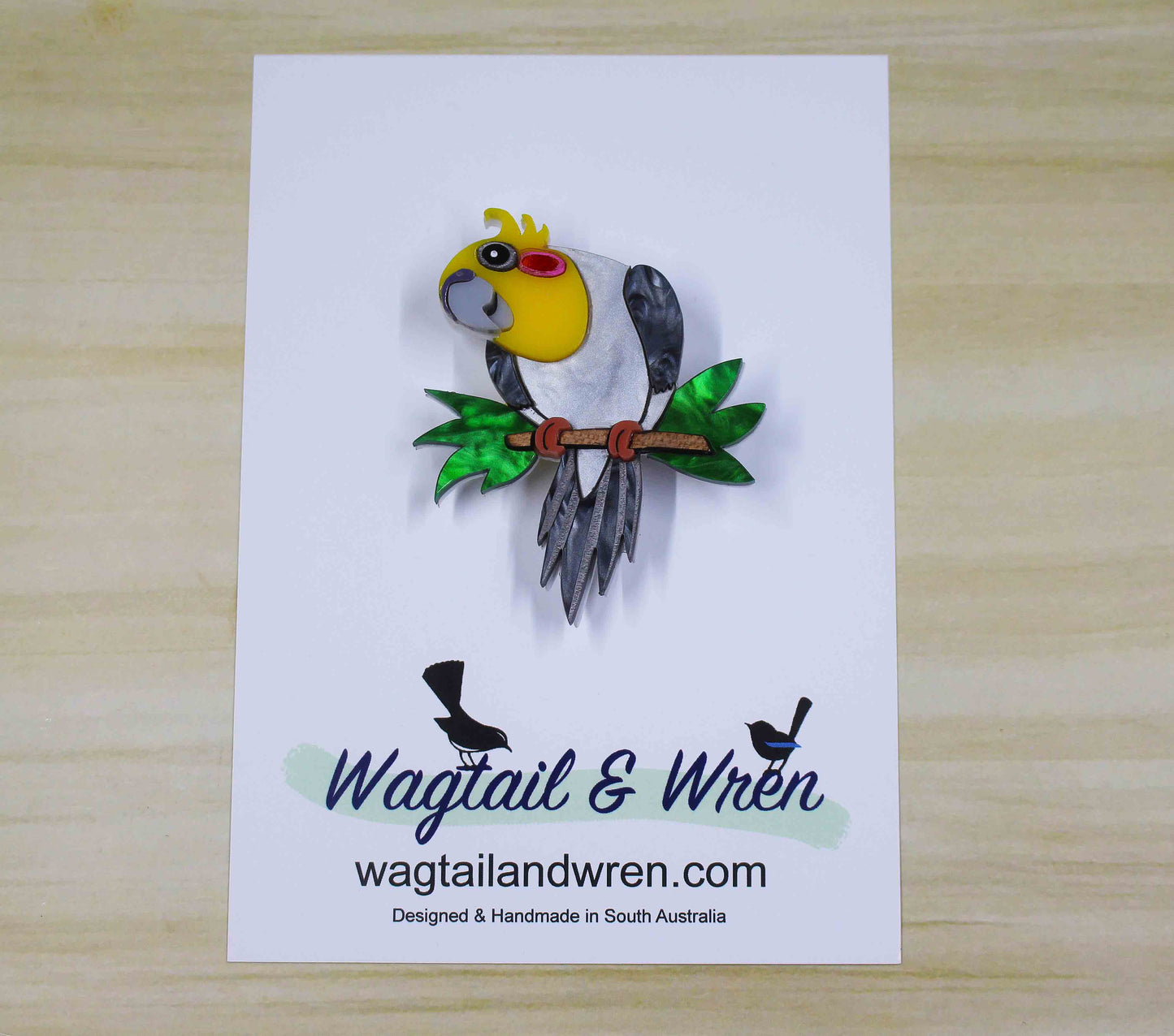 Cocky Cockatiel Brooch