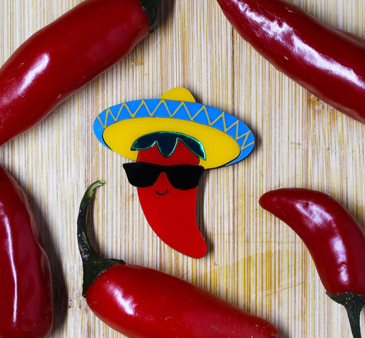 Chillin' Con Carne The Chilli Brooch