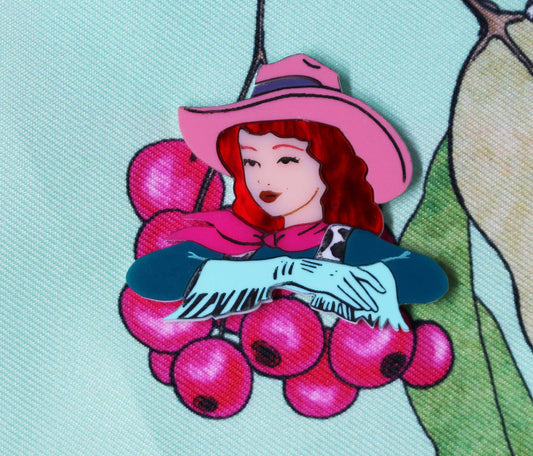 Cowgirl Pink Peggy Brooch