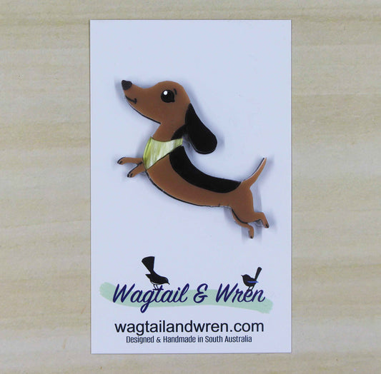 Sausage Dog Brooch
