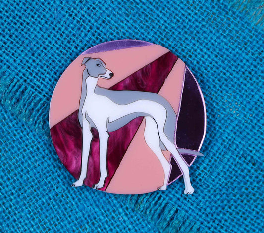Gertie The Greyhound Pink Deco