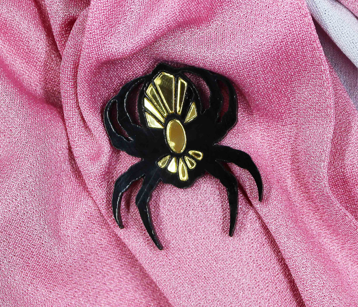 Dark Deco Spider Brooch