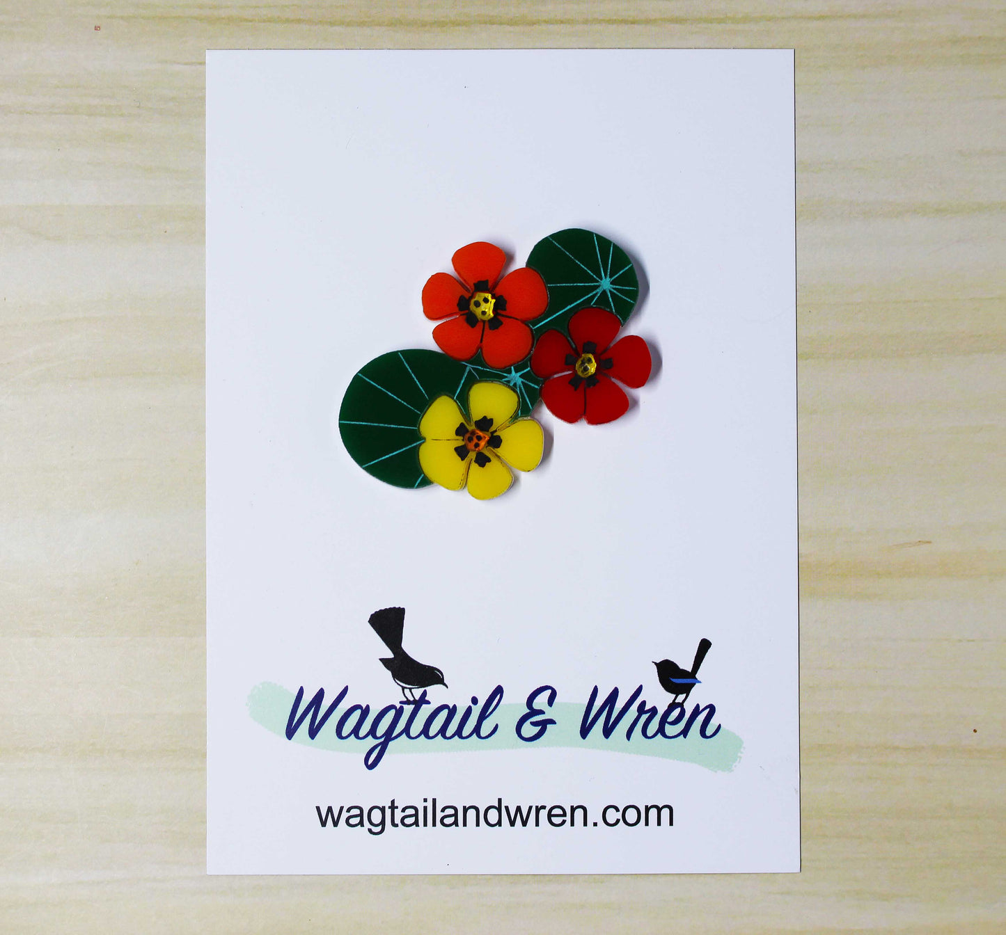 Nasturtium Brooch