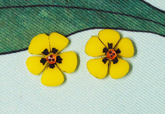 Nasturtium Earrings Yellow