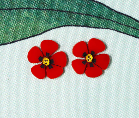 Nasturtium Earrings Red