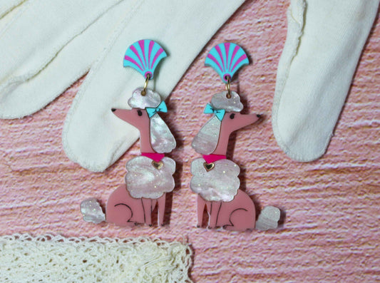 The Pink Poodle Earrings