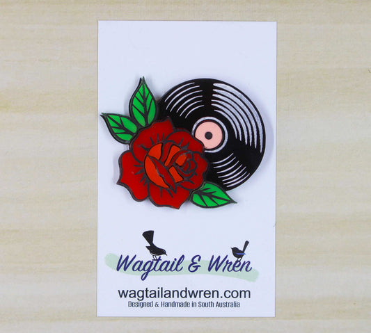 Rocker Rose Brooch