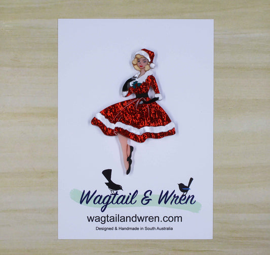 Chrissy the Christmas Sweetheart Brooch