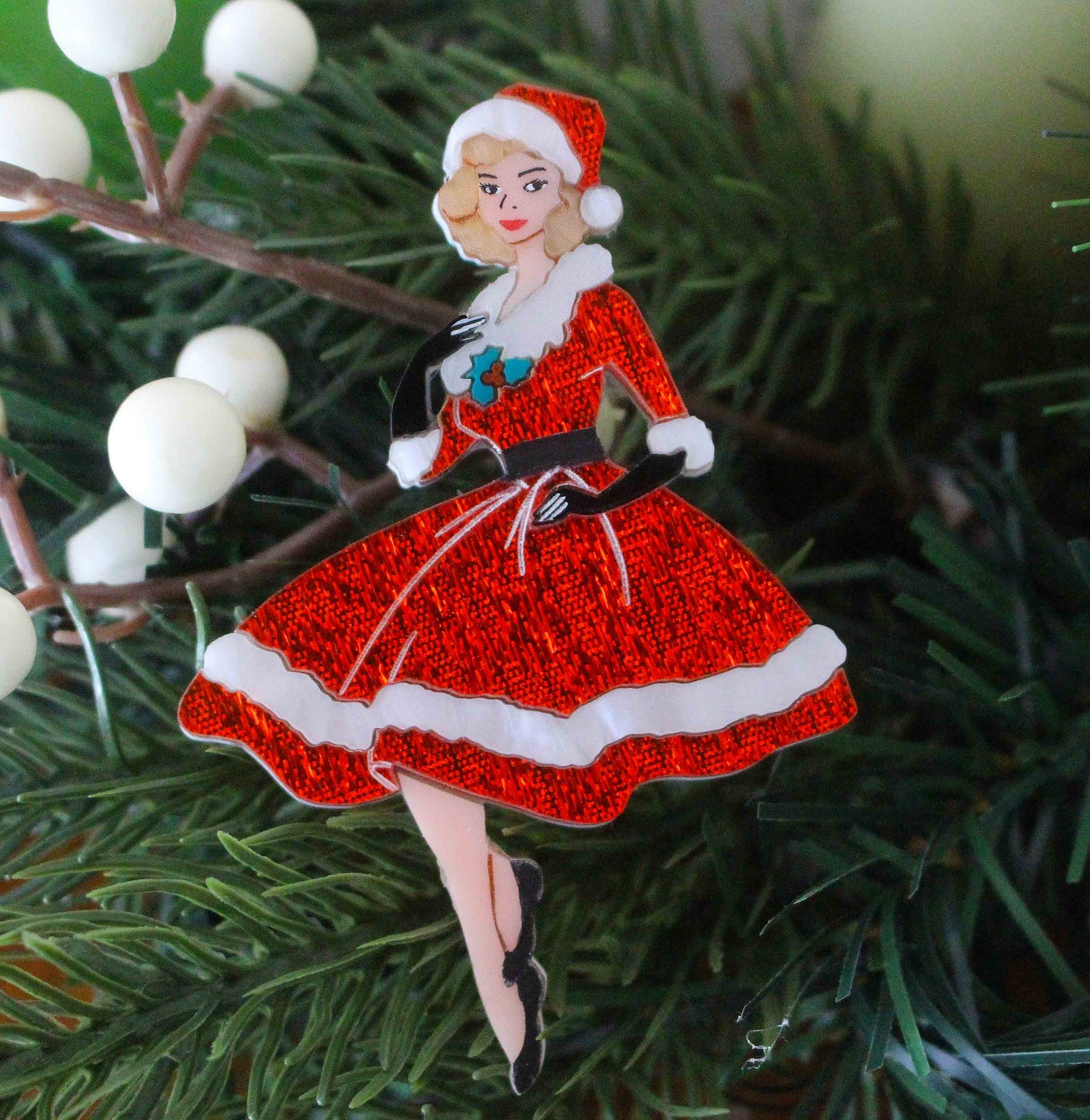 Chrissy the Christmas Sweetheart Brooch