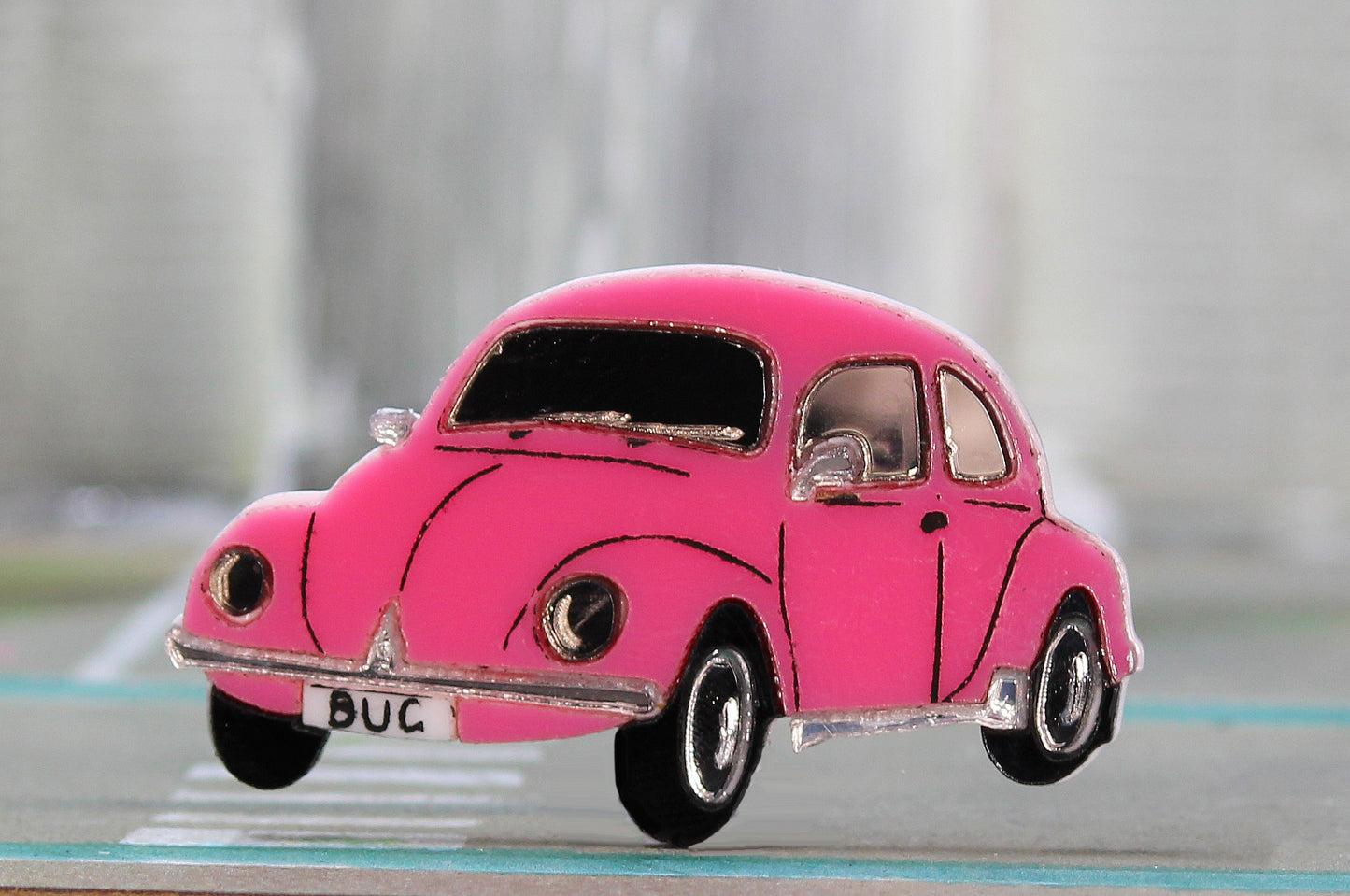 Bug The Pink VW Brooch