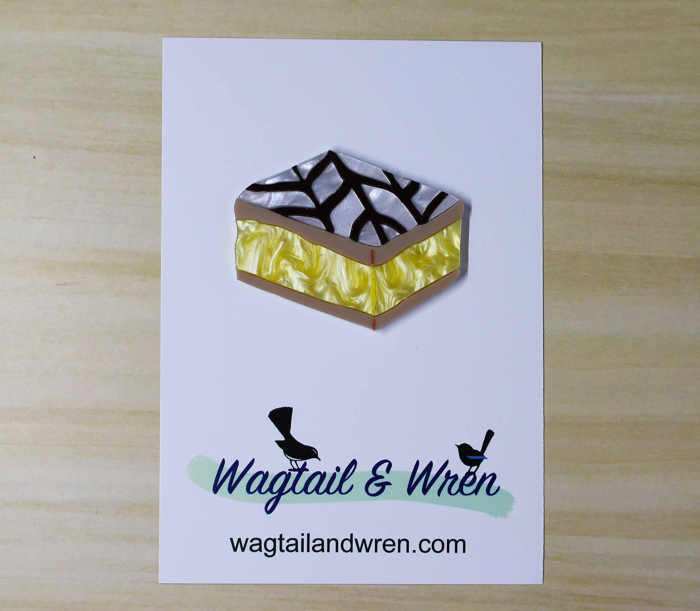 Vanilla Slice Brooch