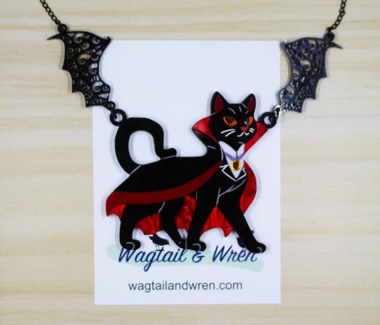 Vlad The Vampire Cat Necklace