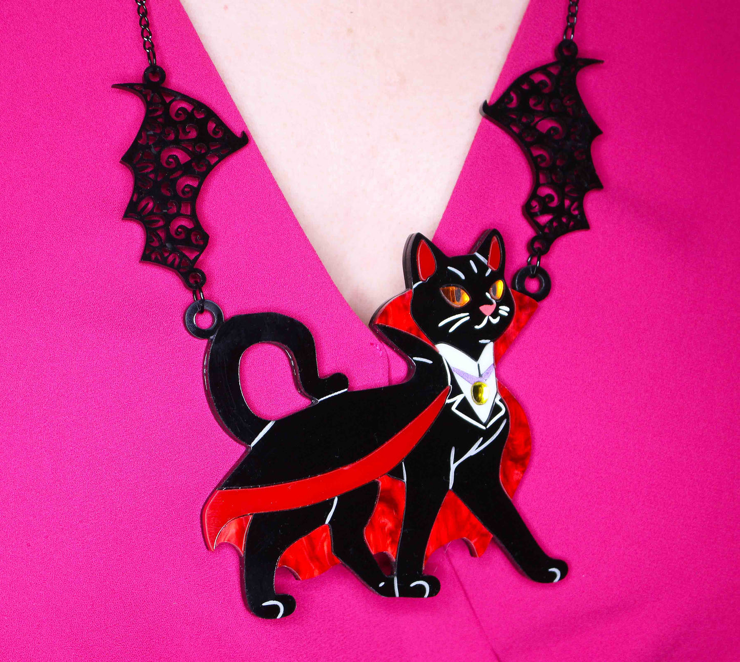 Vlad The Vampire Cat Necklace