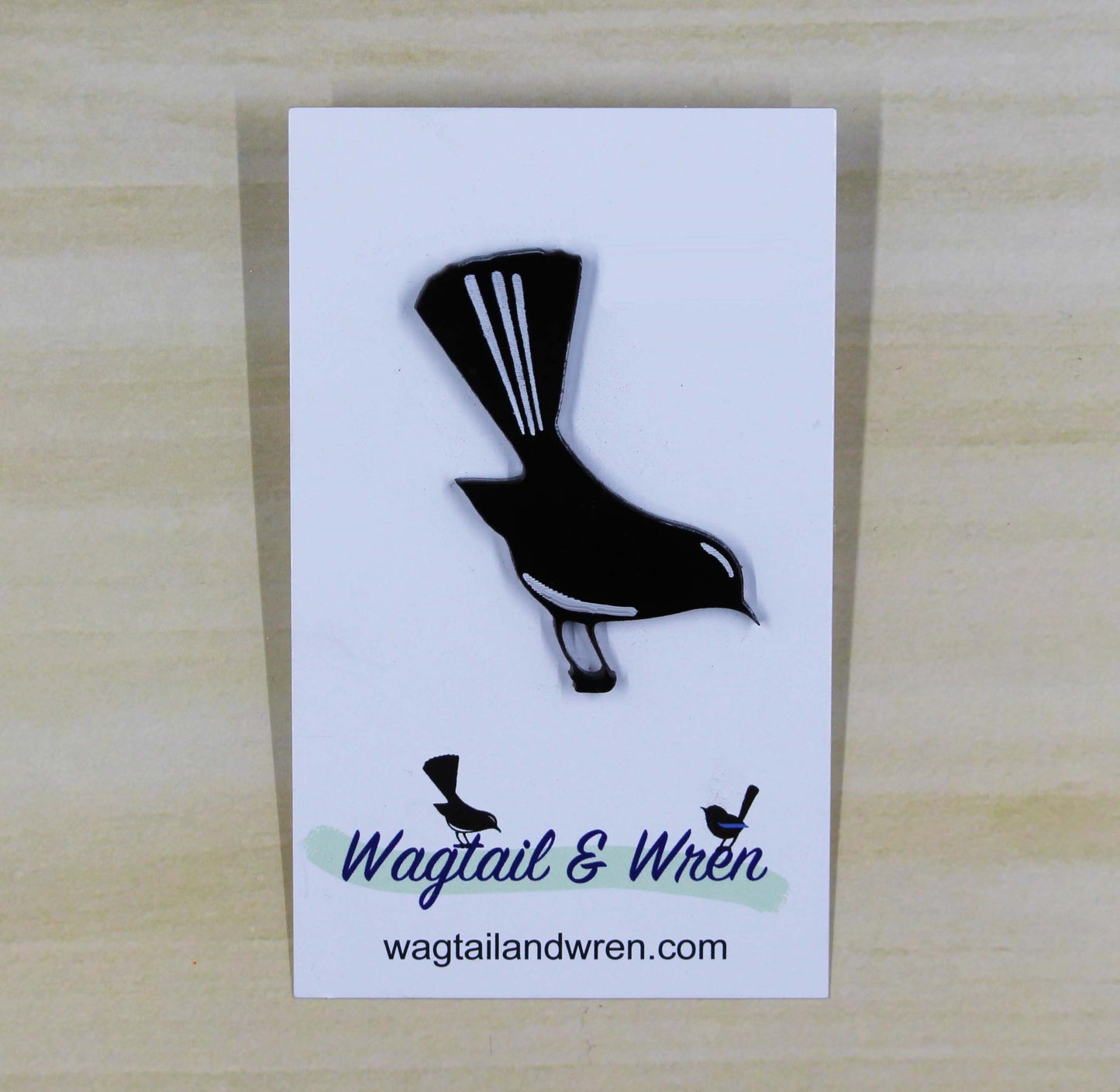 Willie Wagtail Mini Lapel Pin