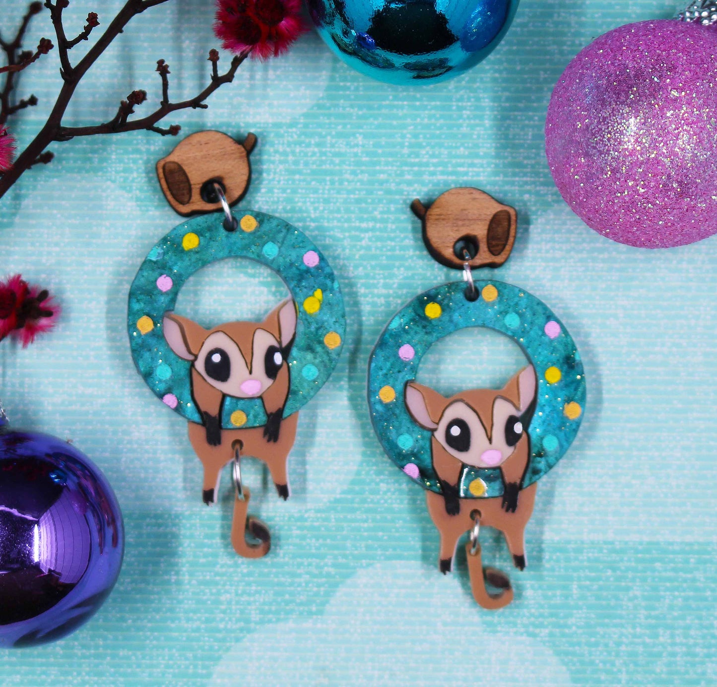 Playful Possum Earrings