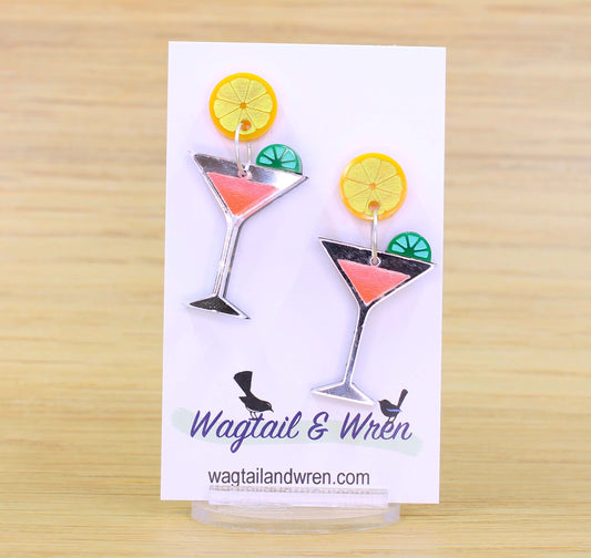 Pink Martini Dangle Earrings