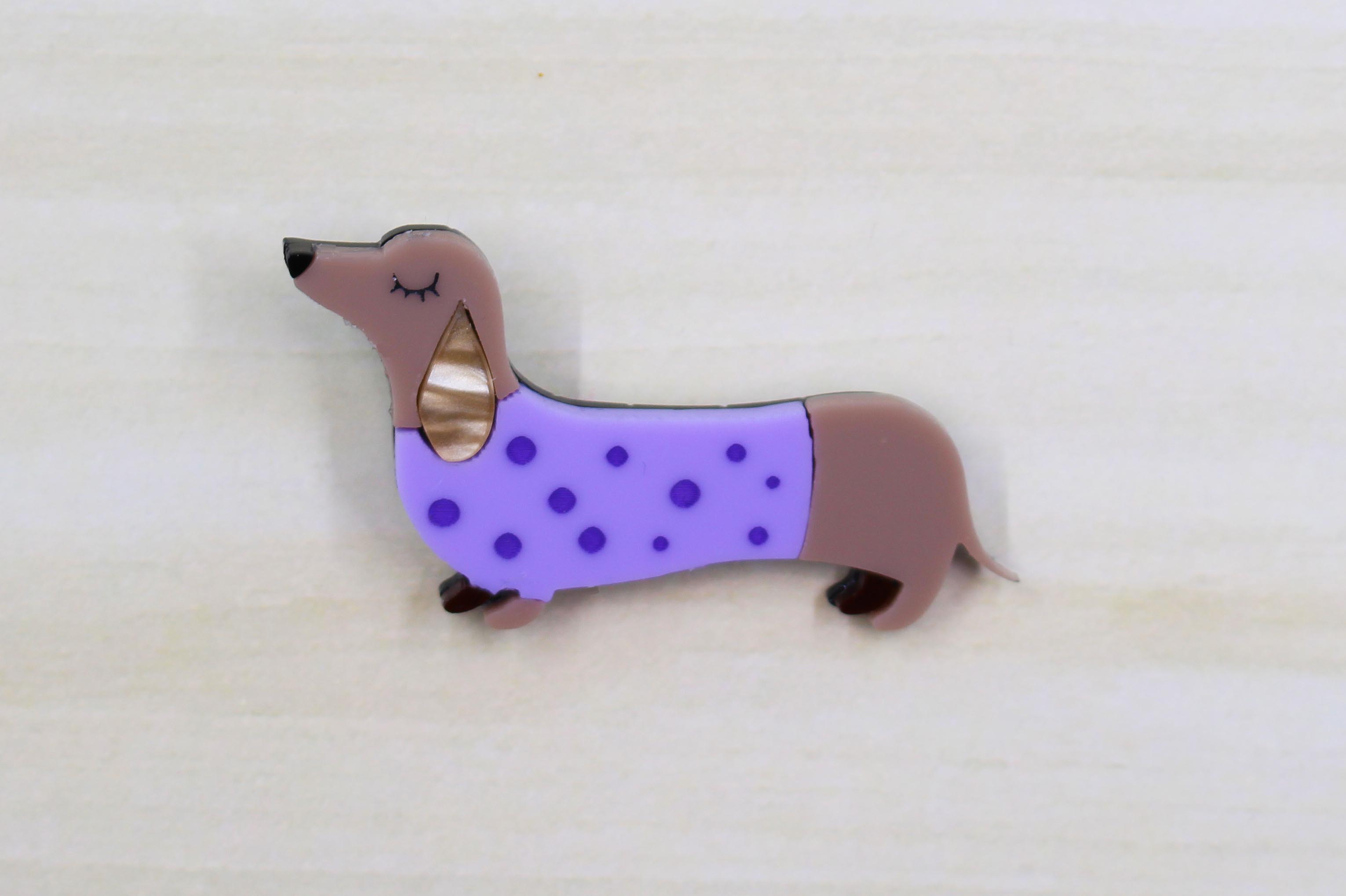 Sausage on sale dog brooch