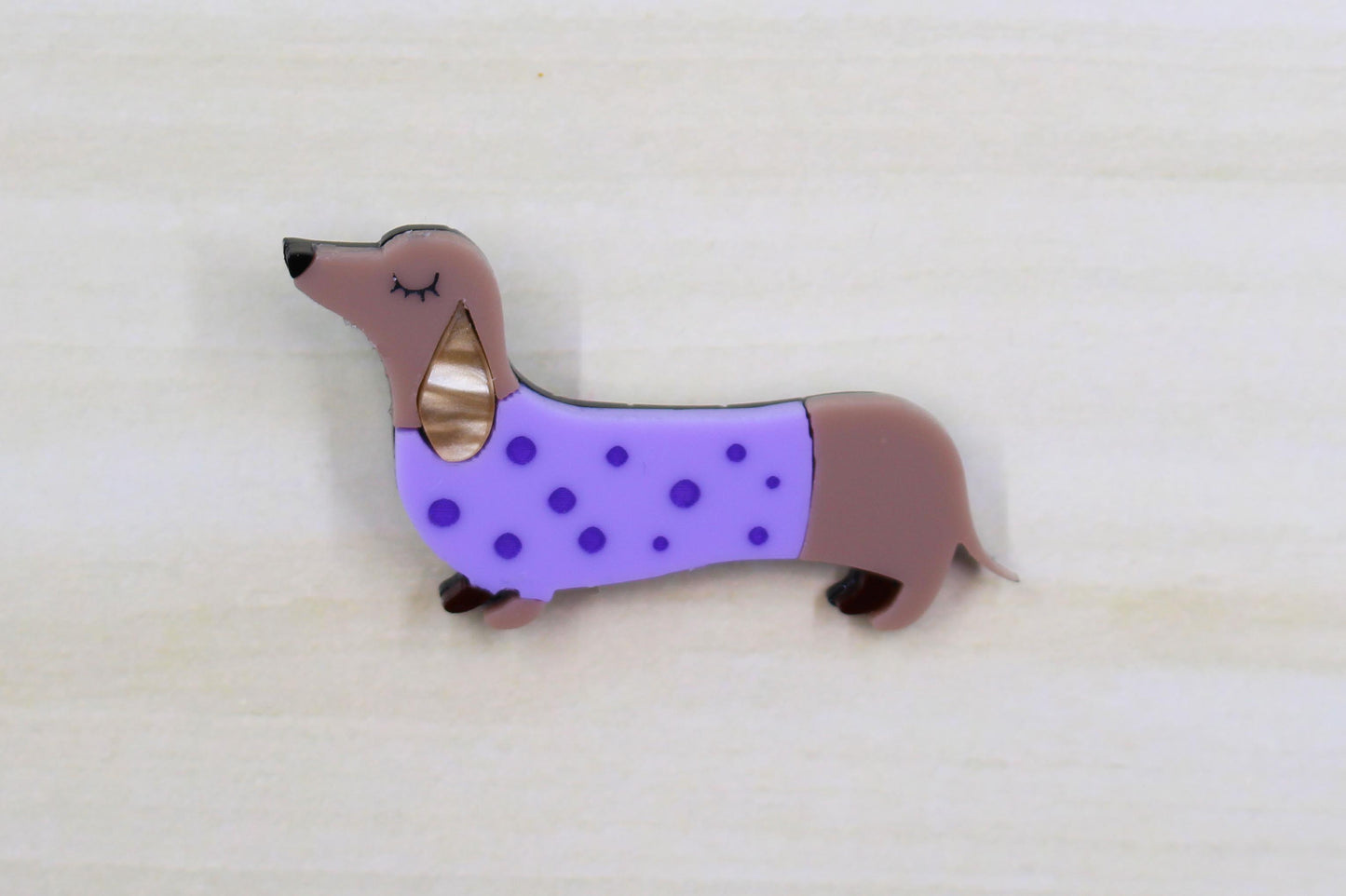 Sally Sausage Dog Spot Brooch