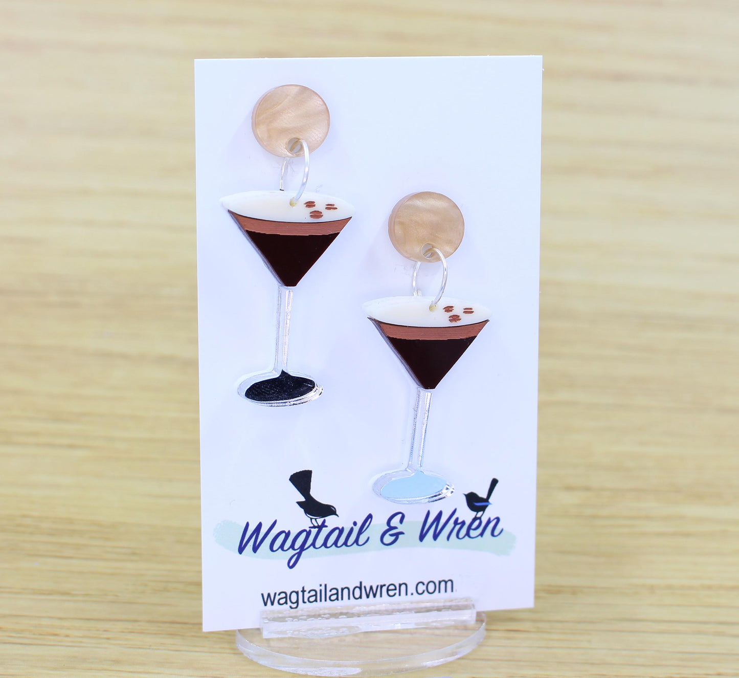 Espresso Martini Cocktail Dangle Earrings