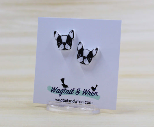 French Bulldog Boston Terrier Stud Earrings