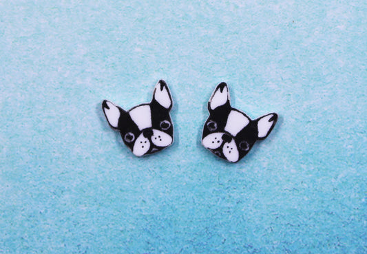 French Bulldog Boston Terrier Stud Earrings