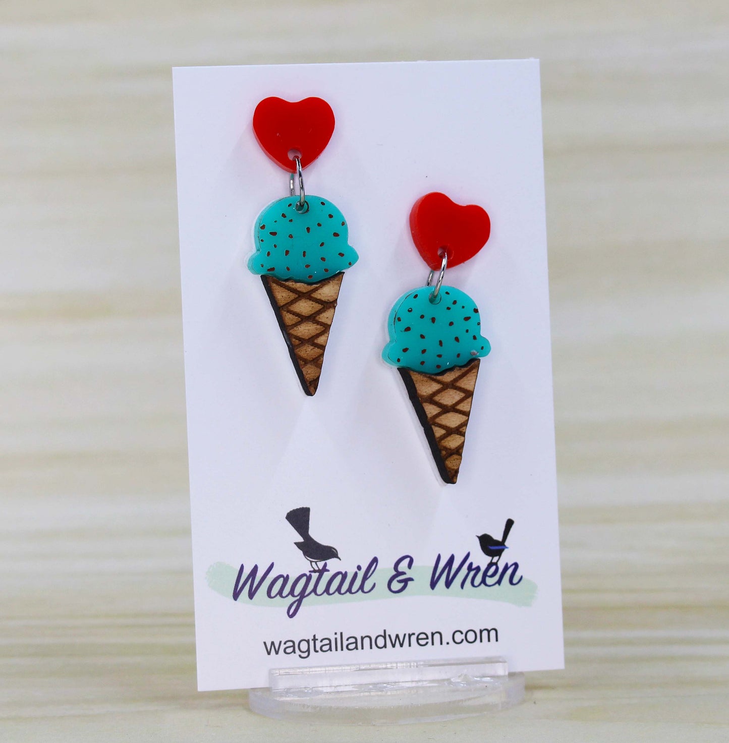 Mint Choc Chip Ice-Cream Earrings