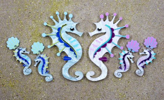 Kyanite The Seahorse Brooch