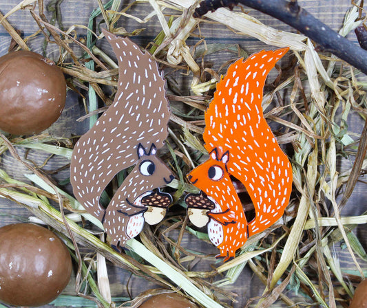 Squirrel Brooch