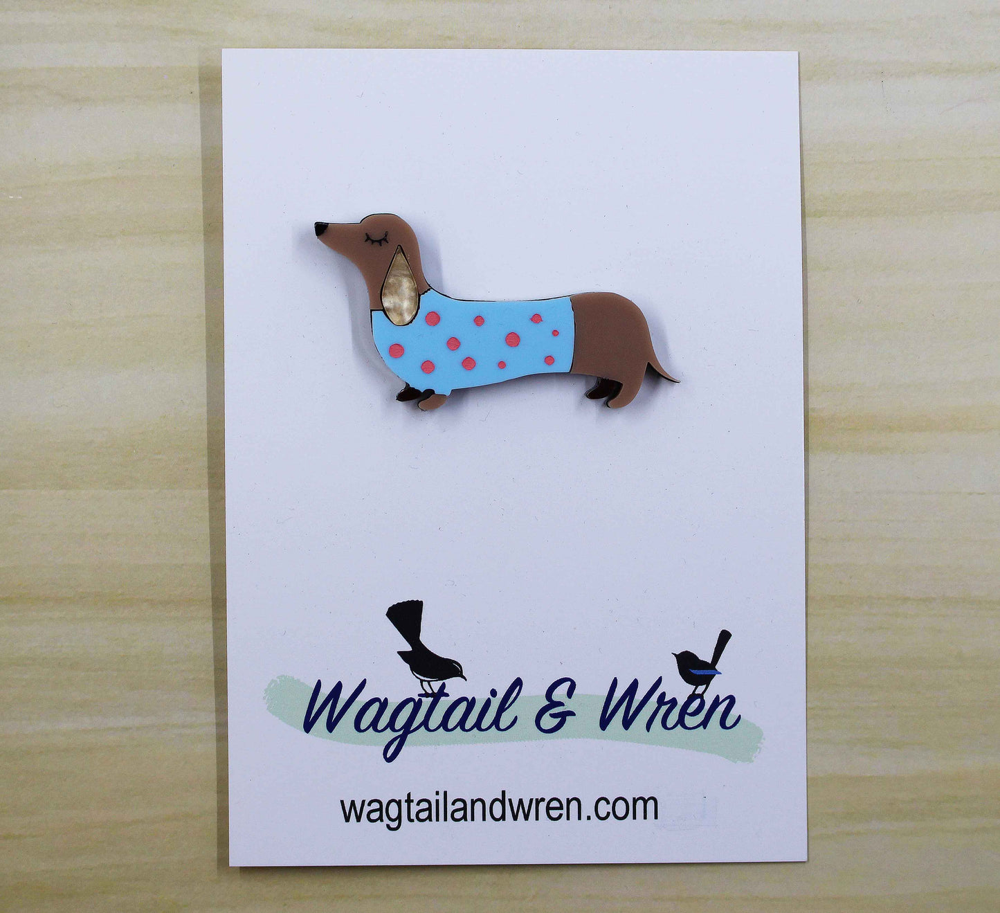 Sally Sausage Dog Spot Brooch