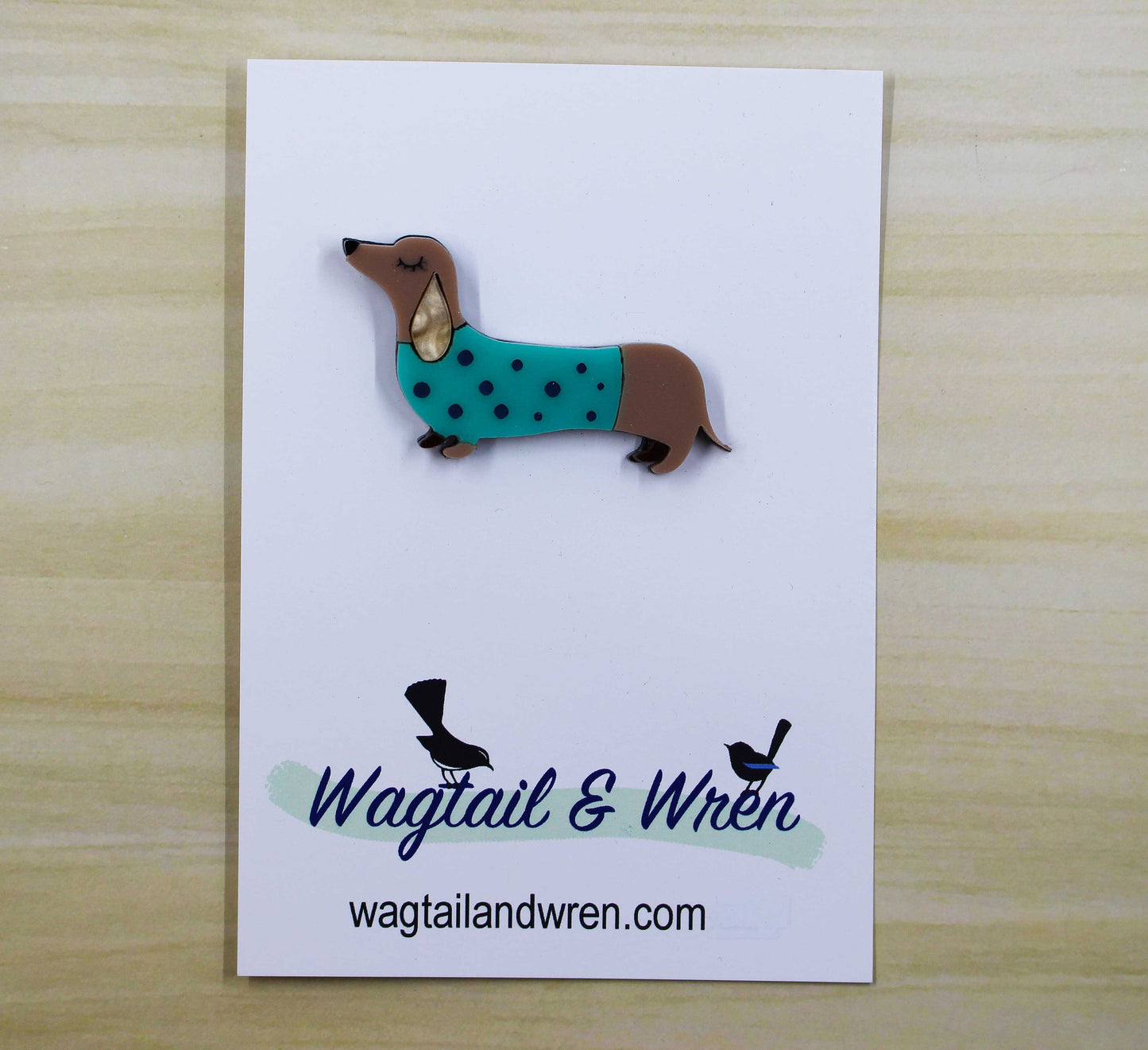 Sally Sausage Dog Spot Brooch