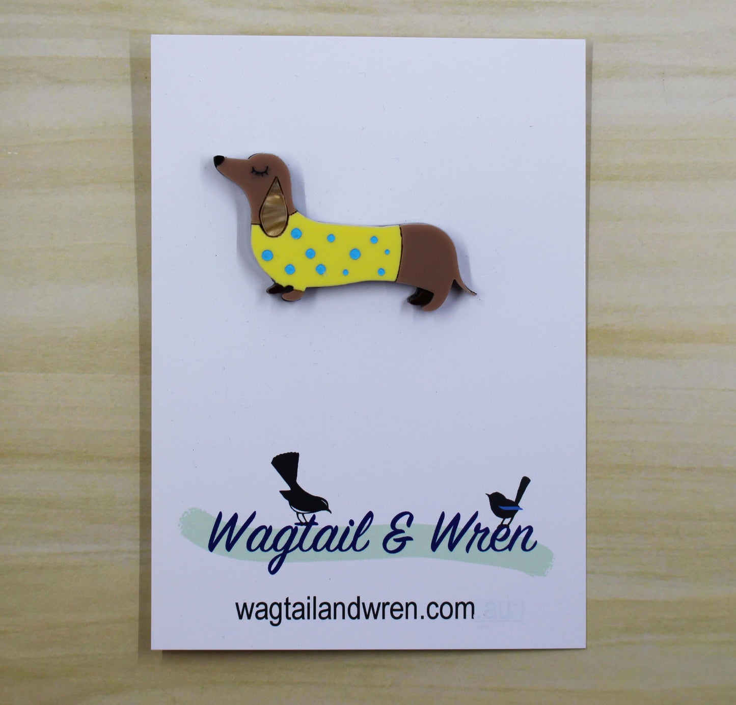 Sally Sausage Dog Spot Brooch