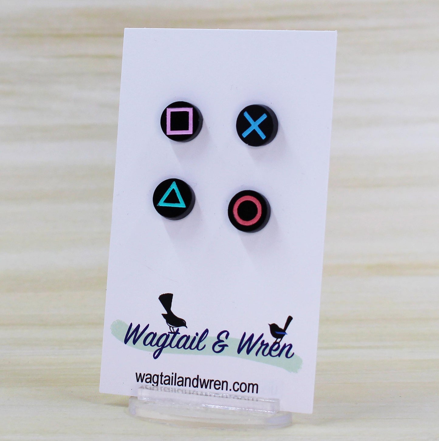 Gamer Button Symbol Earrings